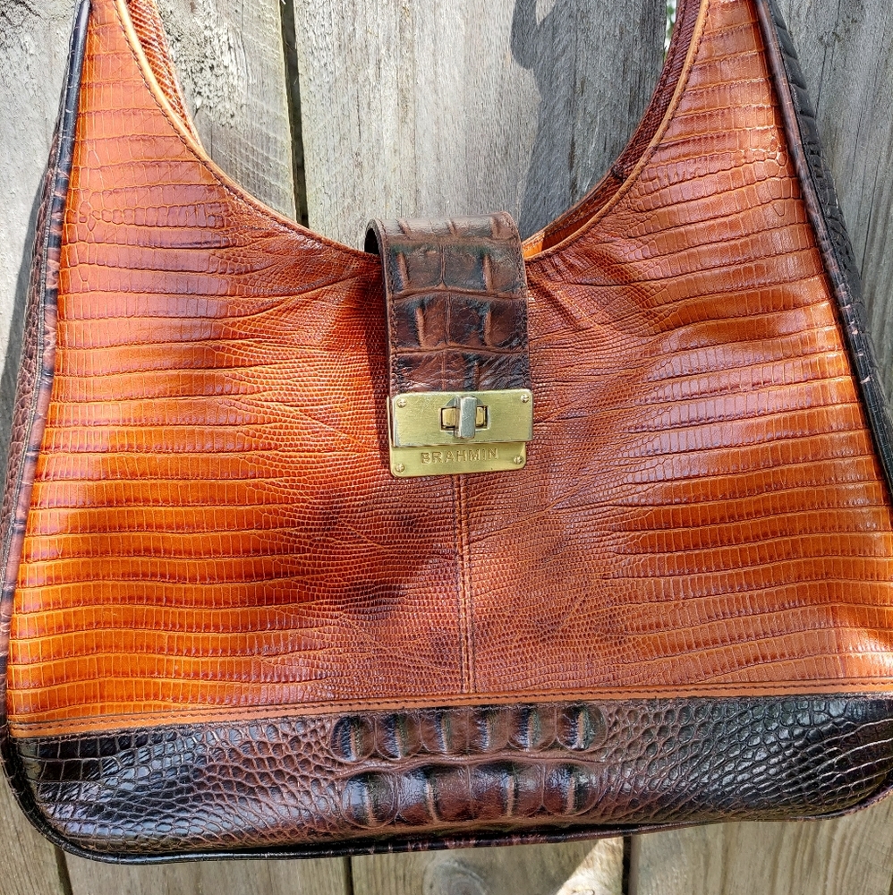 2 tone Brahmin shoulder bag